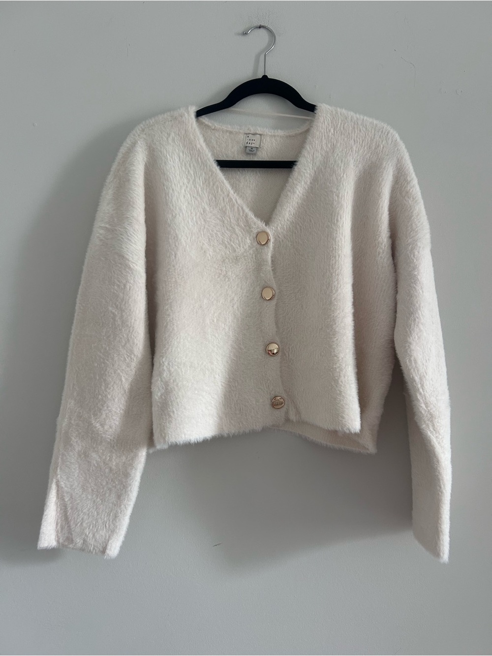 a new day Cream V-Neck Button Cardigan Sweater